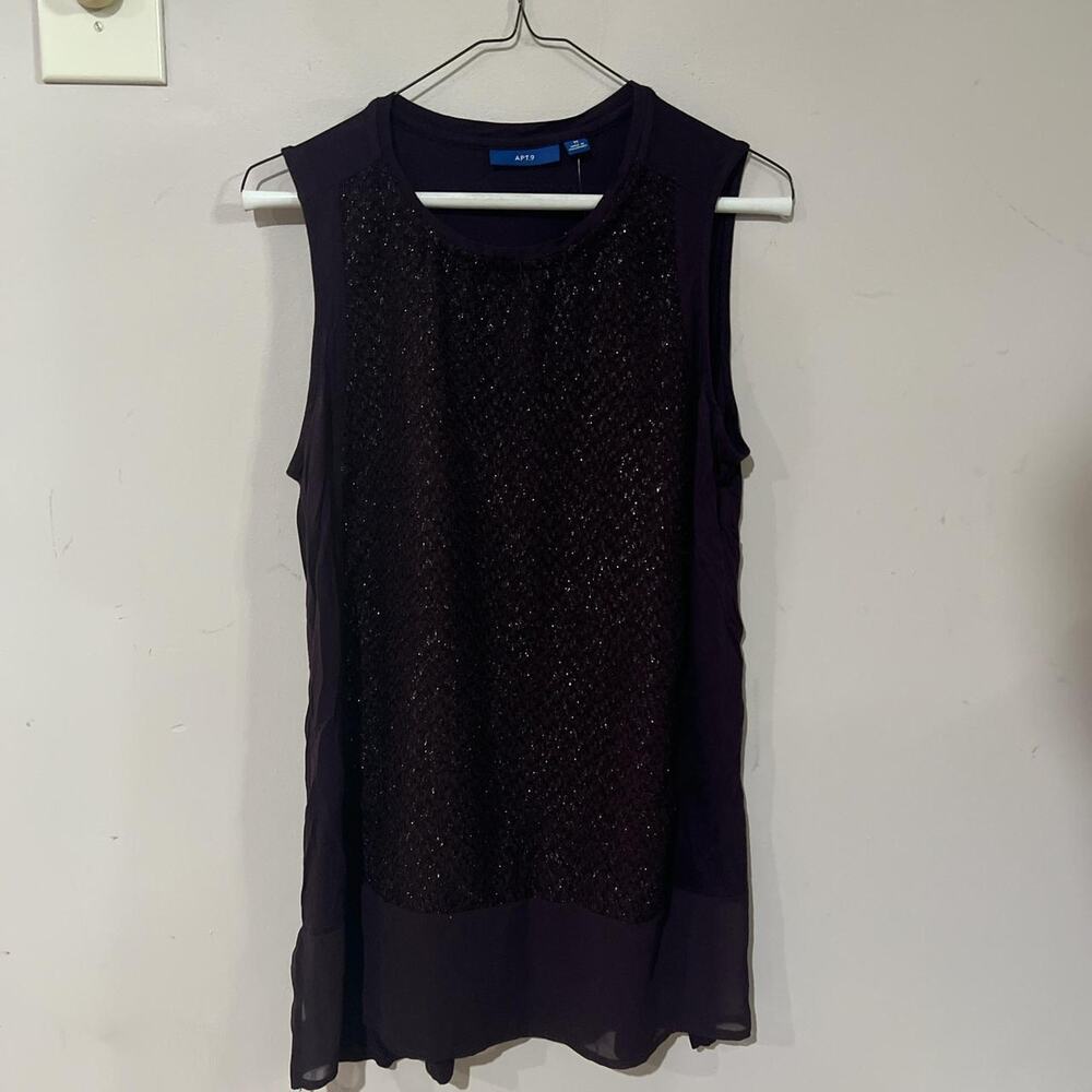 Apt 9 black sleeveless top